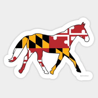 Maryland Flag Horse Logo Sticker